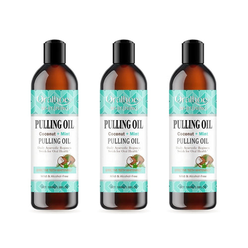 Three bottles of Daymint Coconut Mint Pulling Rinse