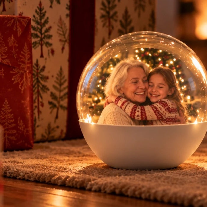 Heirloom Orb playing a grandmother and granddaughter hug