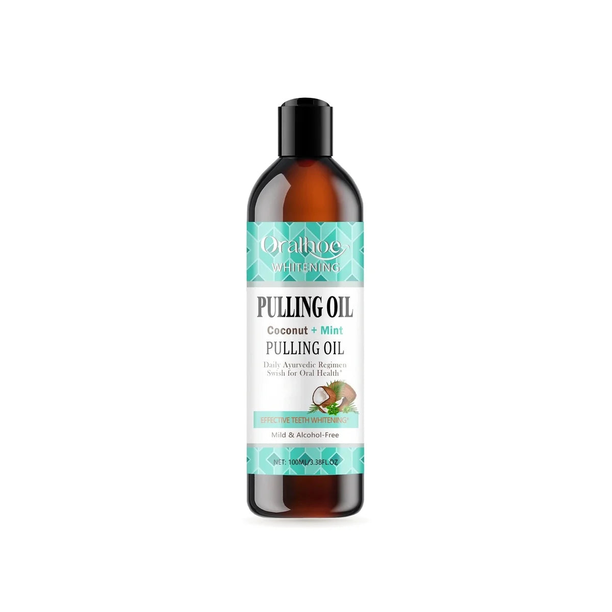 A bottle of Coconut Mint Pulling Rinse